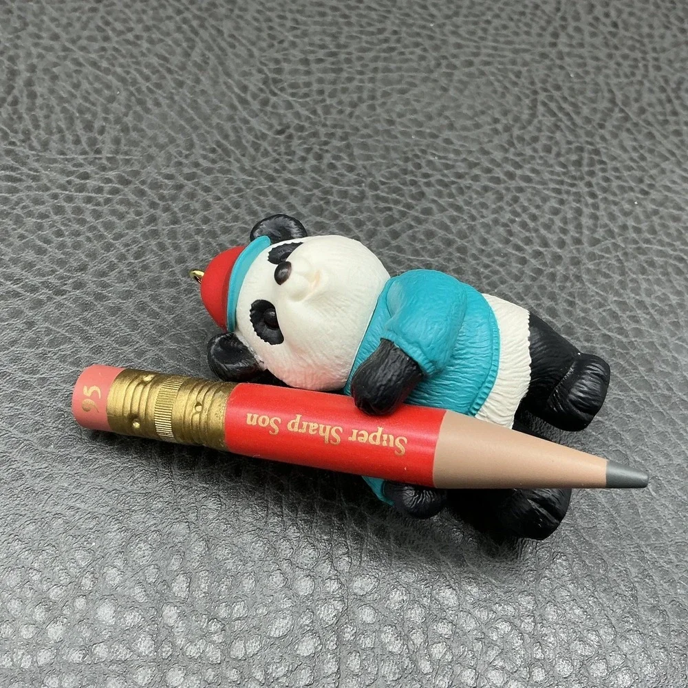 Vintage 1995 Hallmark Keepsake Super Sharp Son Panda Christmas Ornament Box